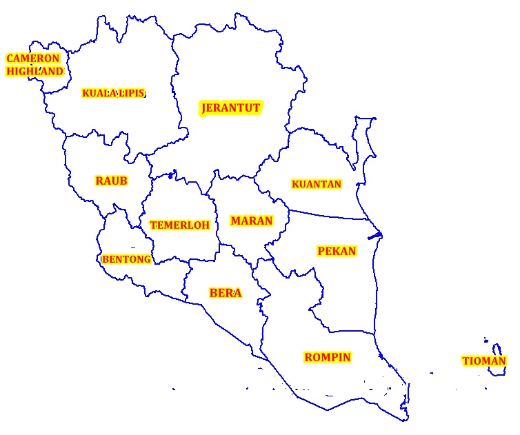 Peta Negeri Pahang ASAL  topography explorer